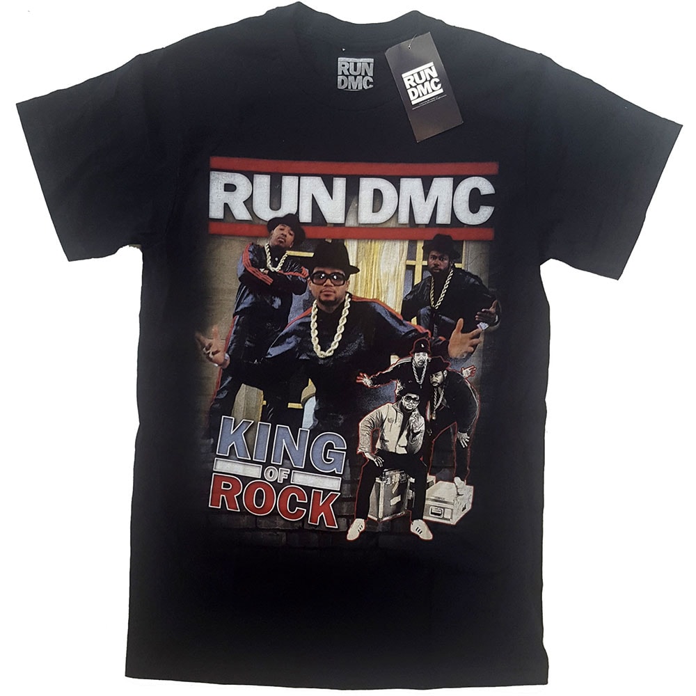 Run DMC Unisex T-Shirt: King of Rock Homage (Small)