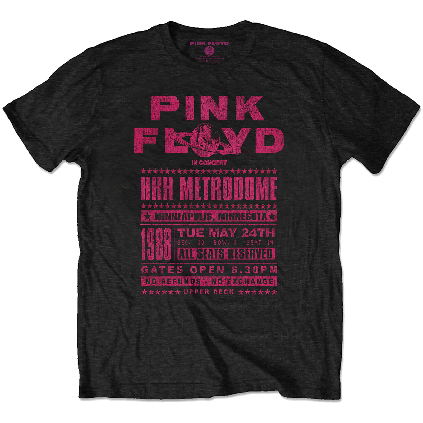 Pink Floyd Unisex T-Shirt: Metrodome '88 (X-Large)