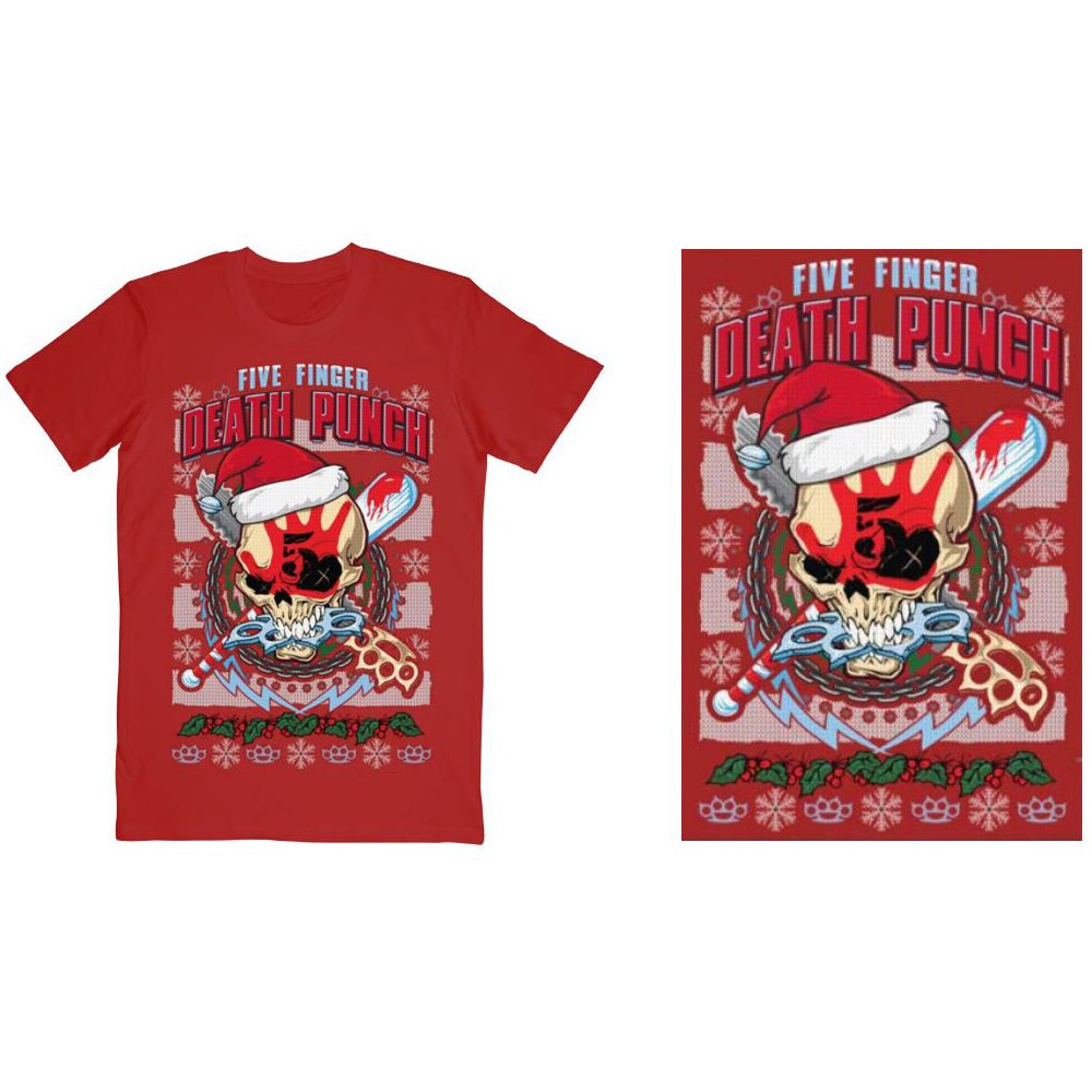 Five Finger Death Punch Unisex T-Shirt: Zombie Kill Xmas (Small)