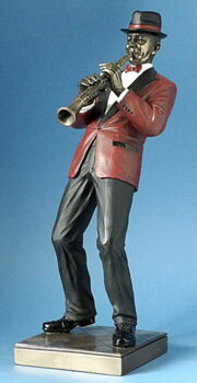Statyett: Jazzfigur - Klarinett 31 cm