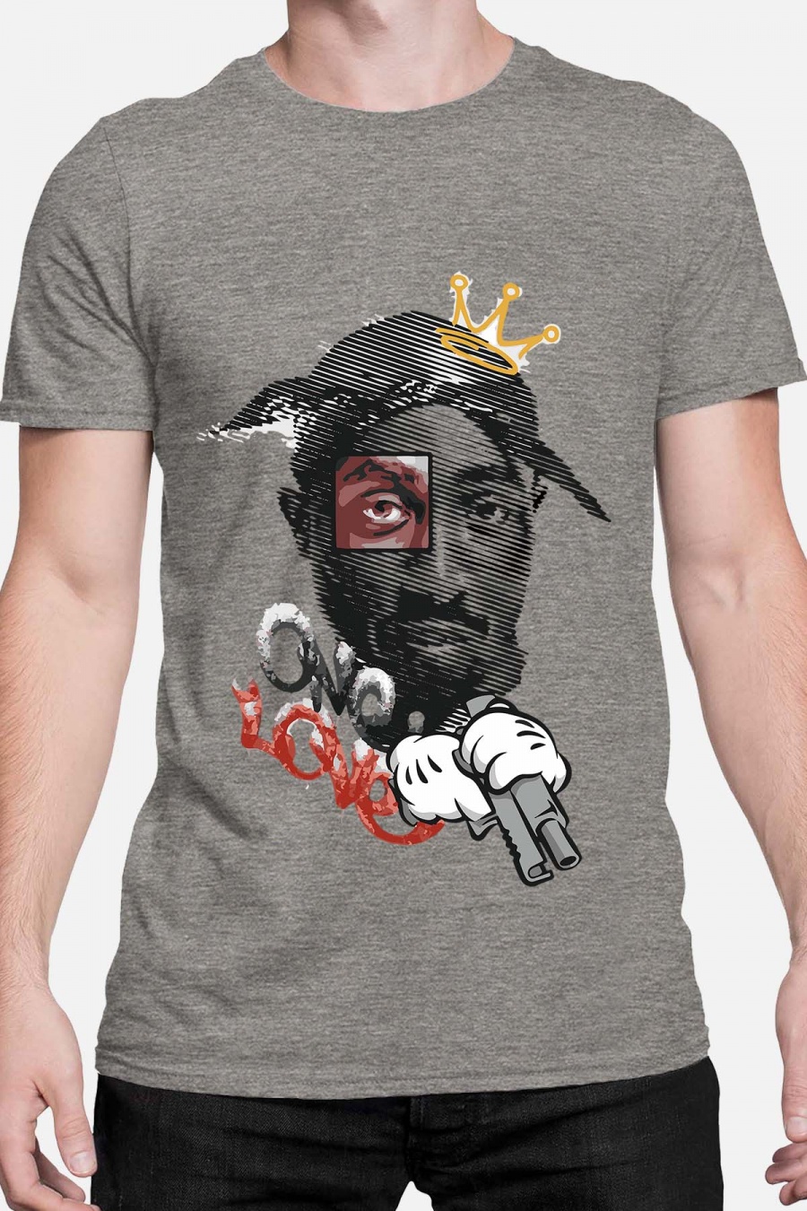 Tupac unisex t-paita: "Love" - saatavana useissa väreissä - koko XS-XXL