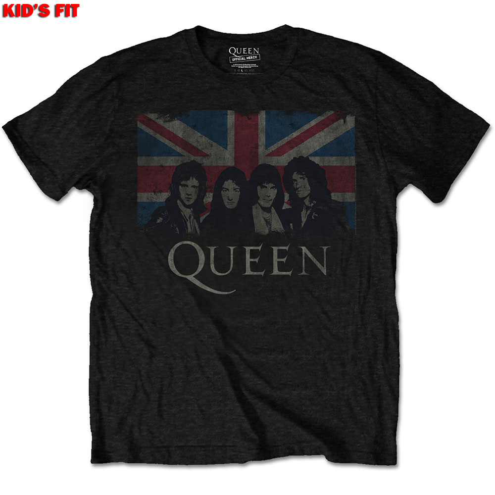 Queen Kids T-Shirt: Vintage Union Jack (9-10 Years)