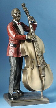 Statyett: Jazzfigur - Kontrabas 34 cm