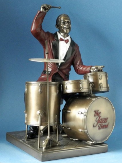 Statyett: Jazzfigur - Trummor 27 cm - 2