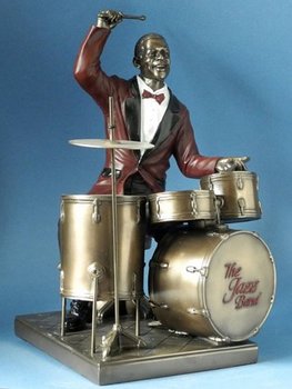 Statyett: Jazzfigur - Trummor 27 cm
