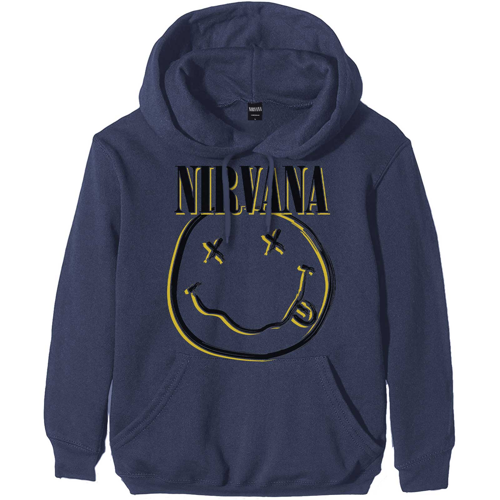 Nirvana Unisex Pullover Hoodie: Inverse Smiley (Large)
