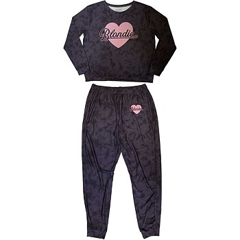 Blondie Ladies Pyjamas: Heart Of Glass (Large)