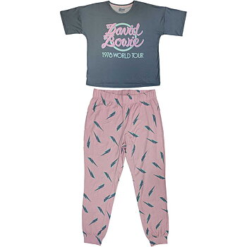 David Bowie Ladies Pyjamas: 1978 World Tour (Large)