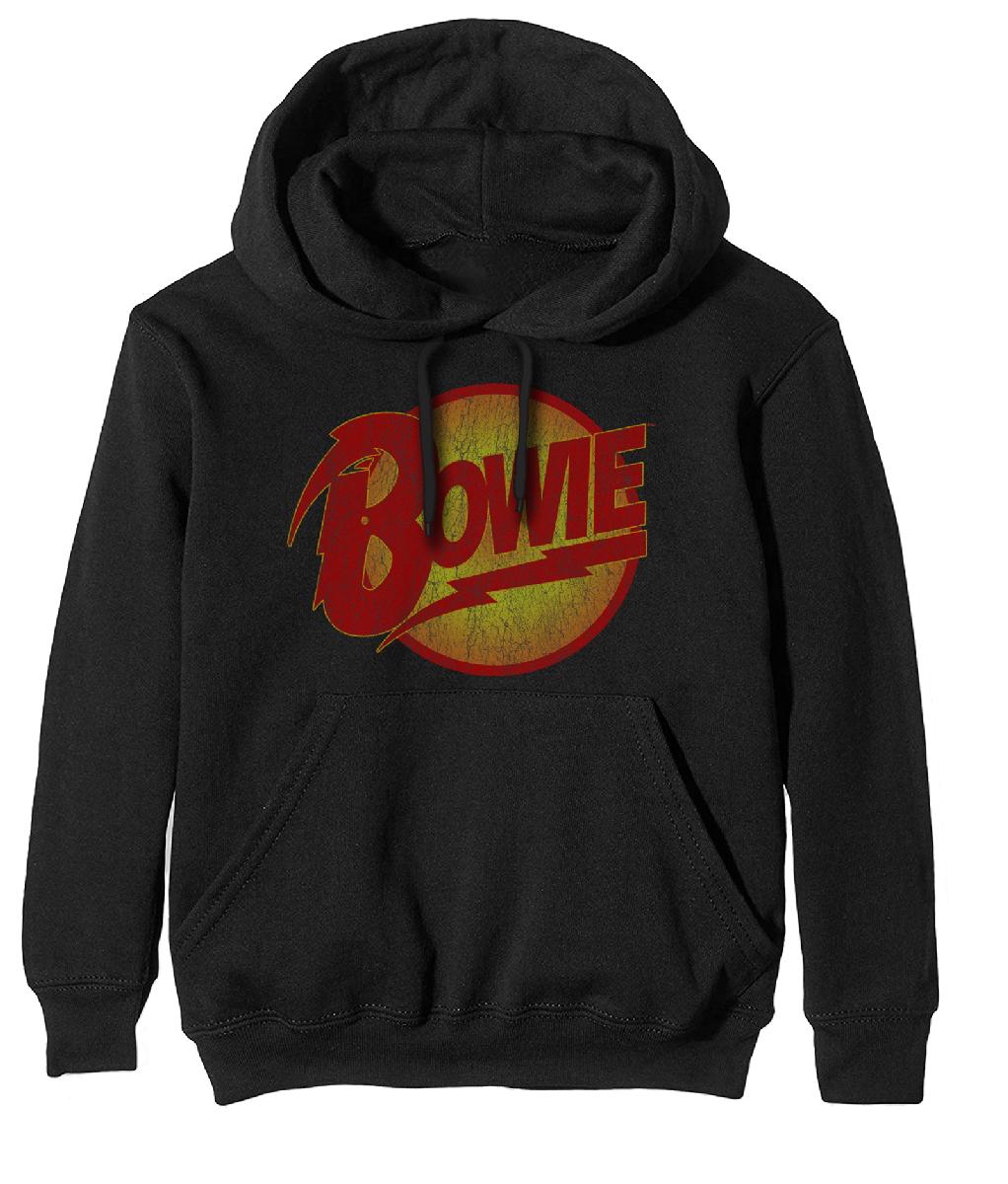 David Bowie Unisex Pullover Hoodie: Vintage Diamond Dogs Logo (X-Large) - 2