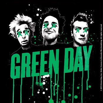 Green Day Single Cork Coaster: Drips