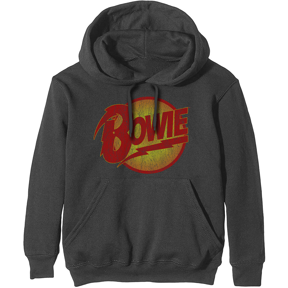 David Bowie Unisex Pullover Hoodie: Vintage Diamond Dogs Logo (X-Large)