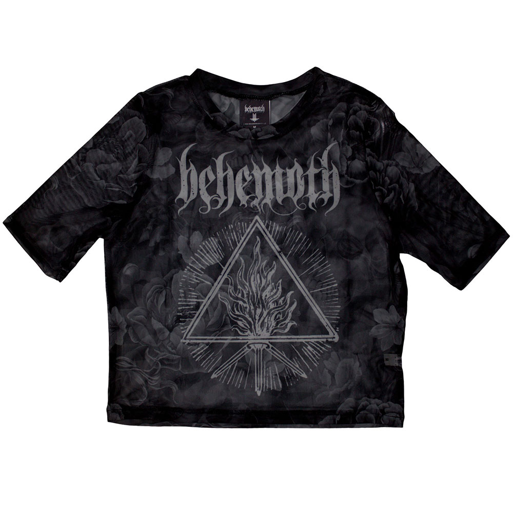 Behemoth Ladies Crop Top: Furor Divinus (Mesh) (X-Small)