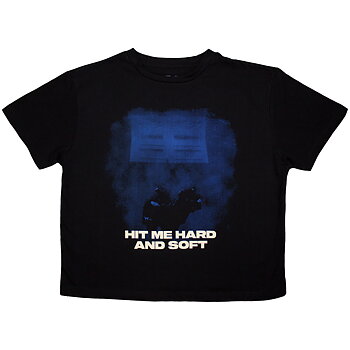 Billie Eilish Ladies Crop Top: HMHAS Blue Lines (Small)