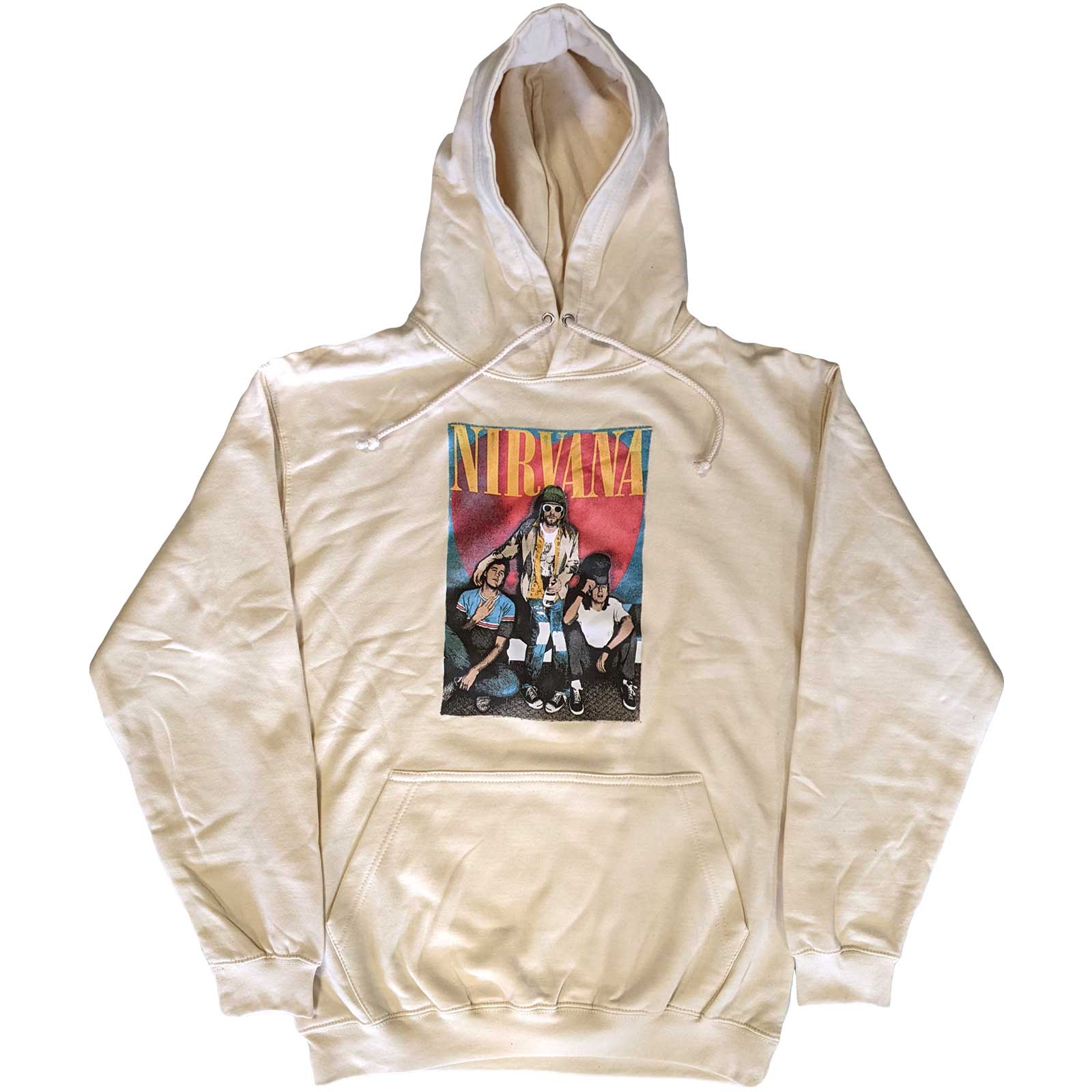 Nirvana Unisex Pullover Hoodie: Trapper Hat Mono Logo (Medium)