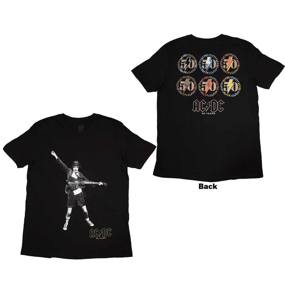 AC/DC Unisex T-Shirt: Emblems (Back Print) (XX-Large)