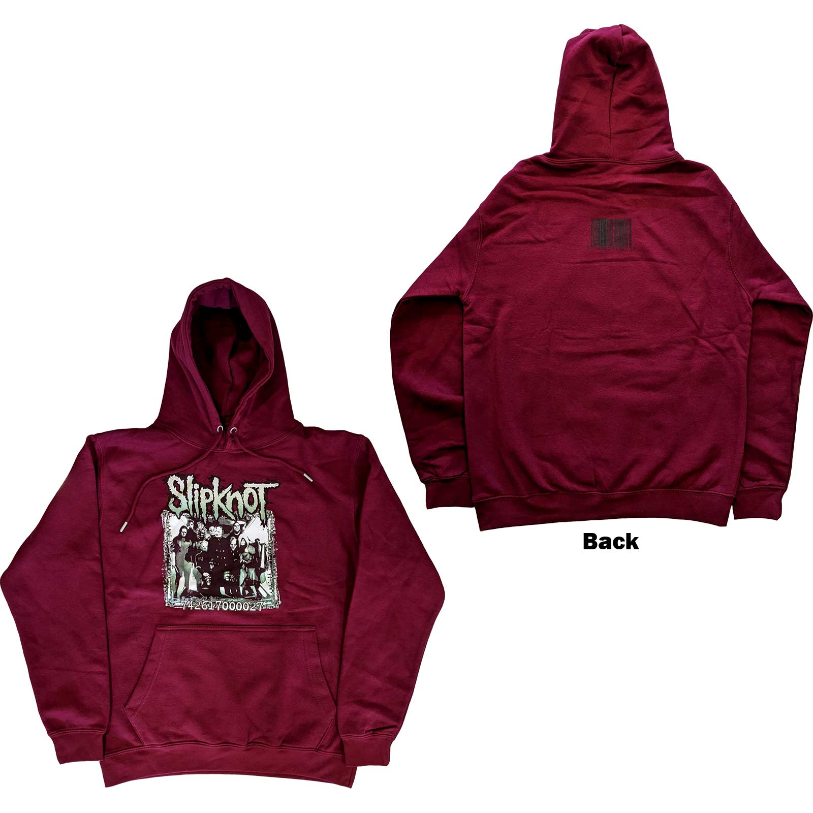 Slipknot Unisex Pullover Hoodie: Barcode Photo (Back Print) (Medium)