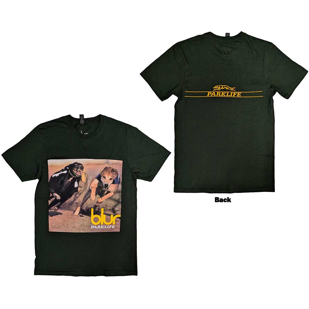 Blur Unisex T-Shirt: Parklife Album (Back Print) (Medium)