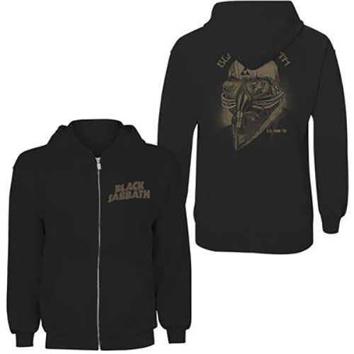 Black Sabbath Ladies Zipped Hoodie: Tour 1978 (Back Print) (X-Small)