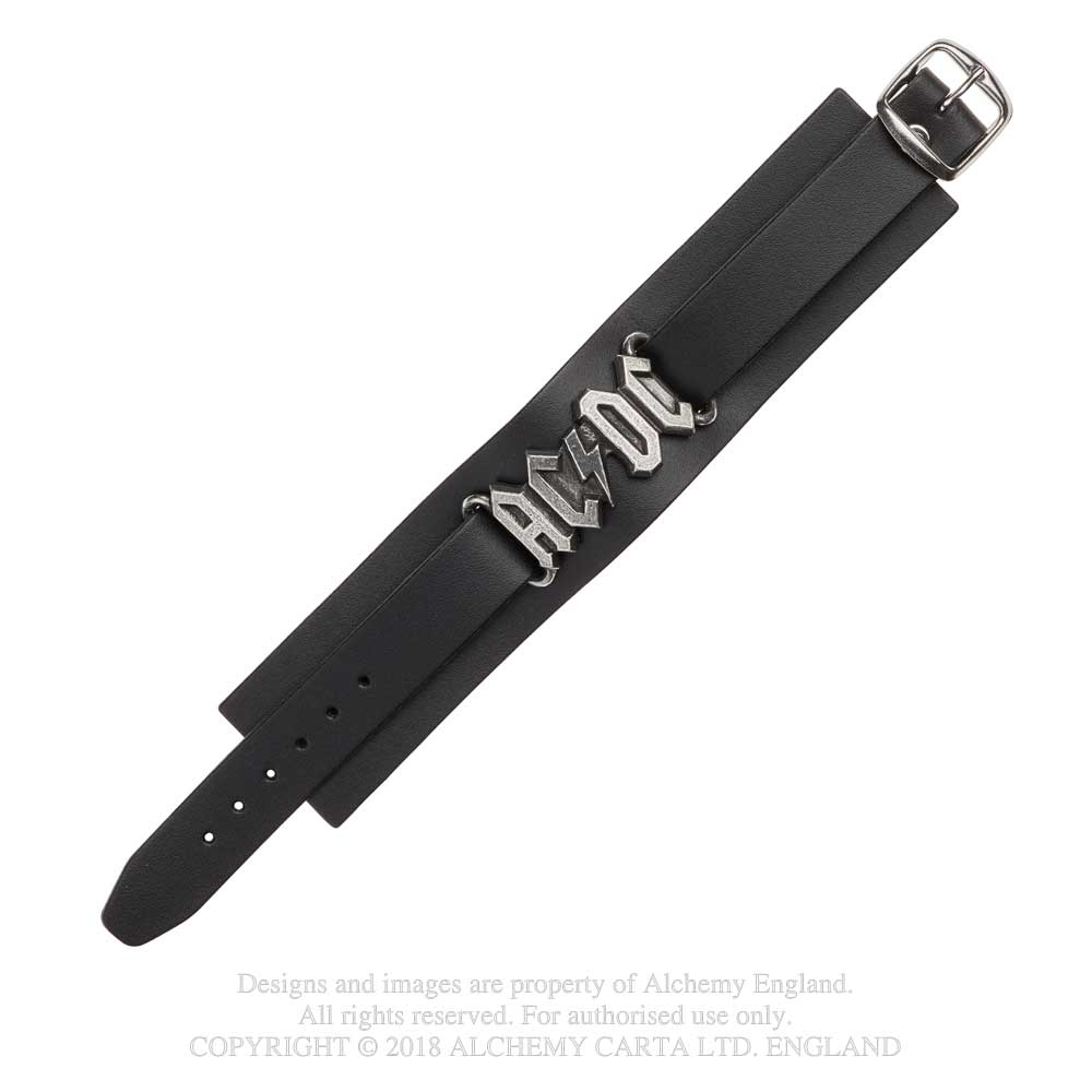 Armband: AC/DC Logo Leather Wriststrap - 3