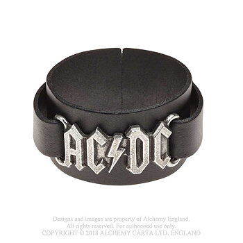 Armband: AC/DC Logo Leather Wriststrap