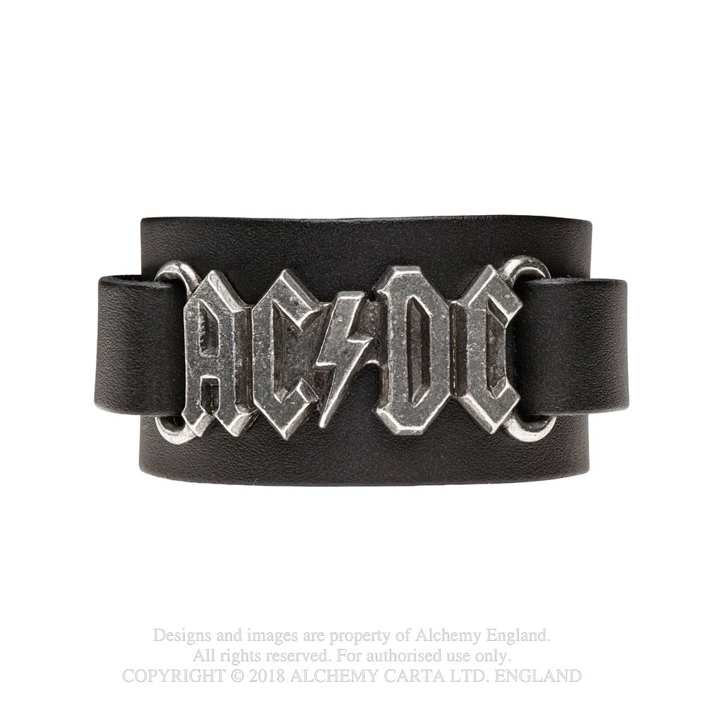 Armband: AC/DC Logo Leather Wriststrap - 4