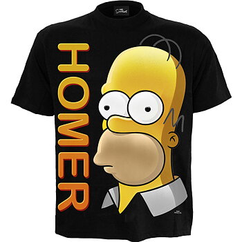 The Simpsons Unisex T-Shirt: Homer Portrait (Black) (X-Large)