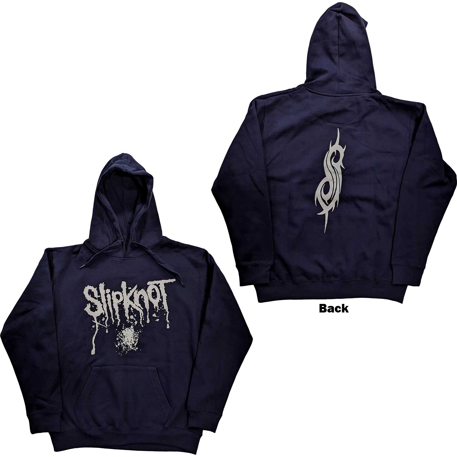 Slipknot Unisex Pullover Hoodie: Splatter (Back Print) (Large)