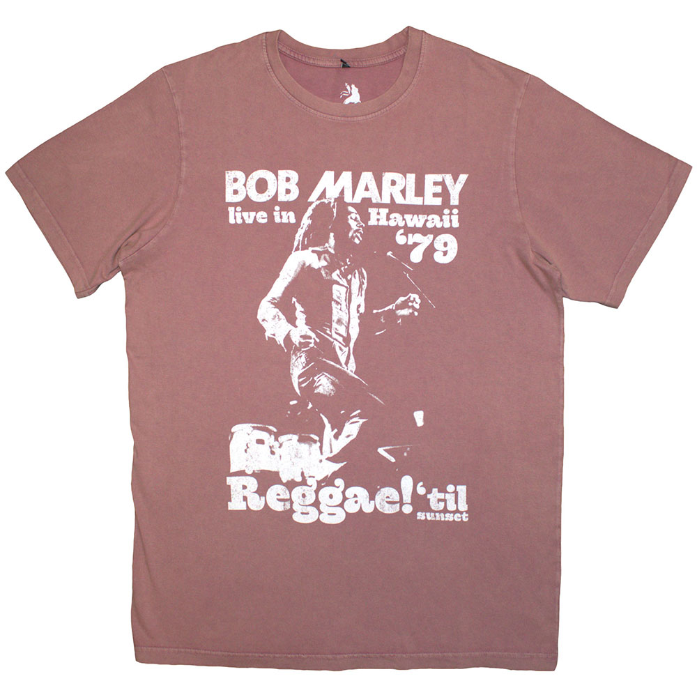 Bob Marley Unisex Stone Wash T-Shirt: Hawaii (Large)