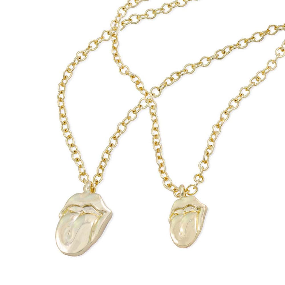 Rolling Stones necklace & bracelet set "Gold Tongue" - 2