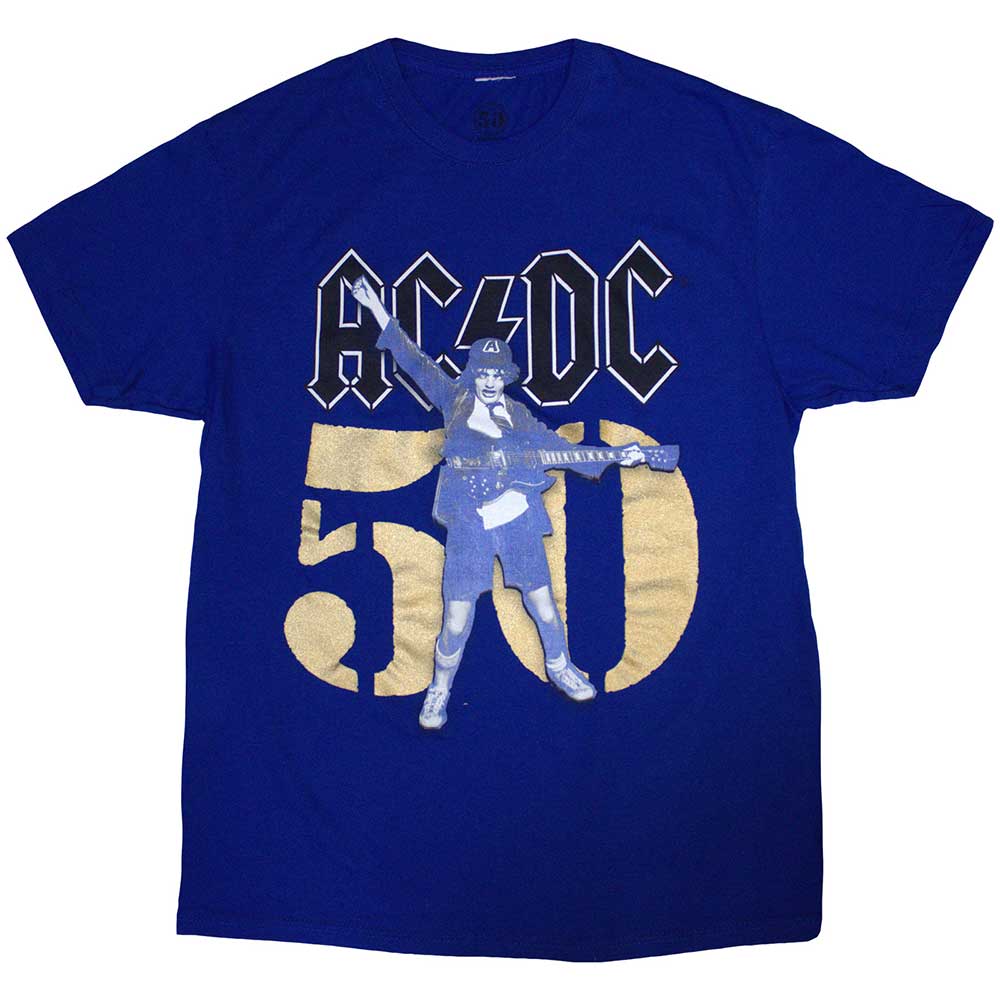 AC/DC Unisex T-Shirt: Gold Fifty (Large)
