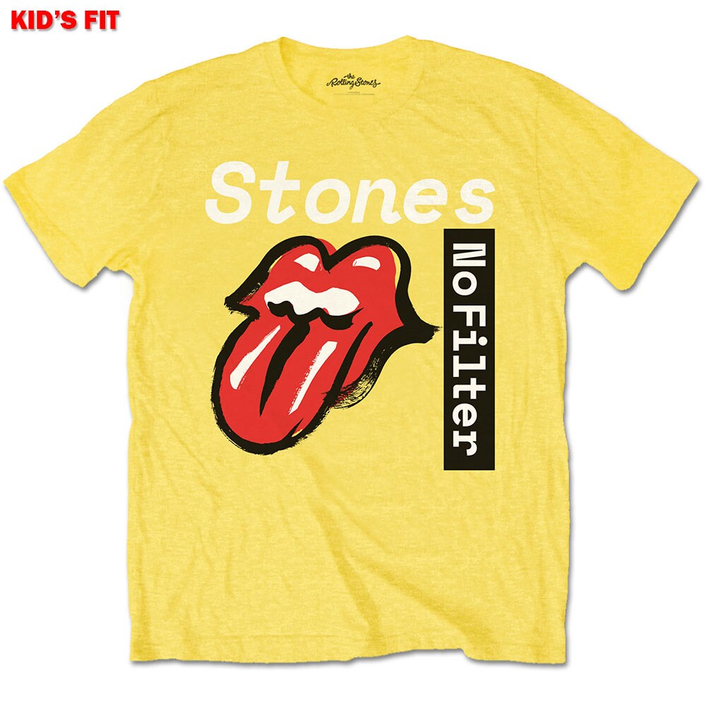 The Rolling Stones Kids T-Shirt: No Filter Text (Soft Hand Inks) (5-6 Years)