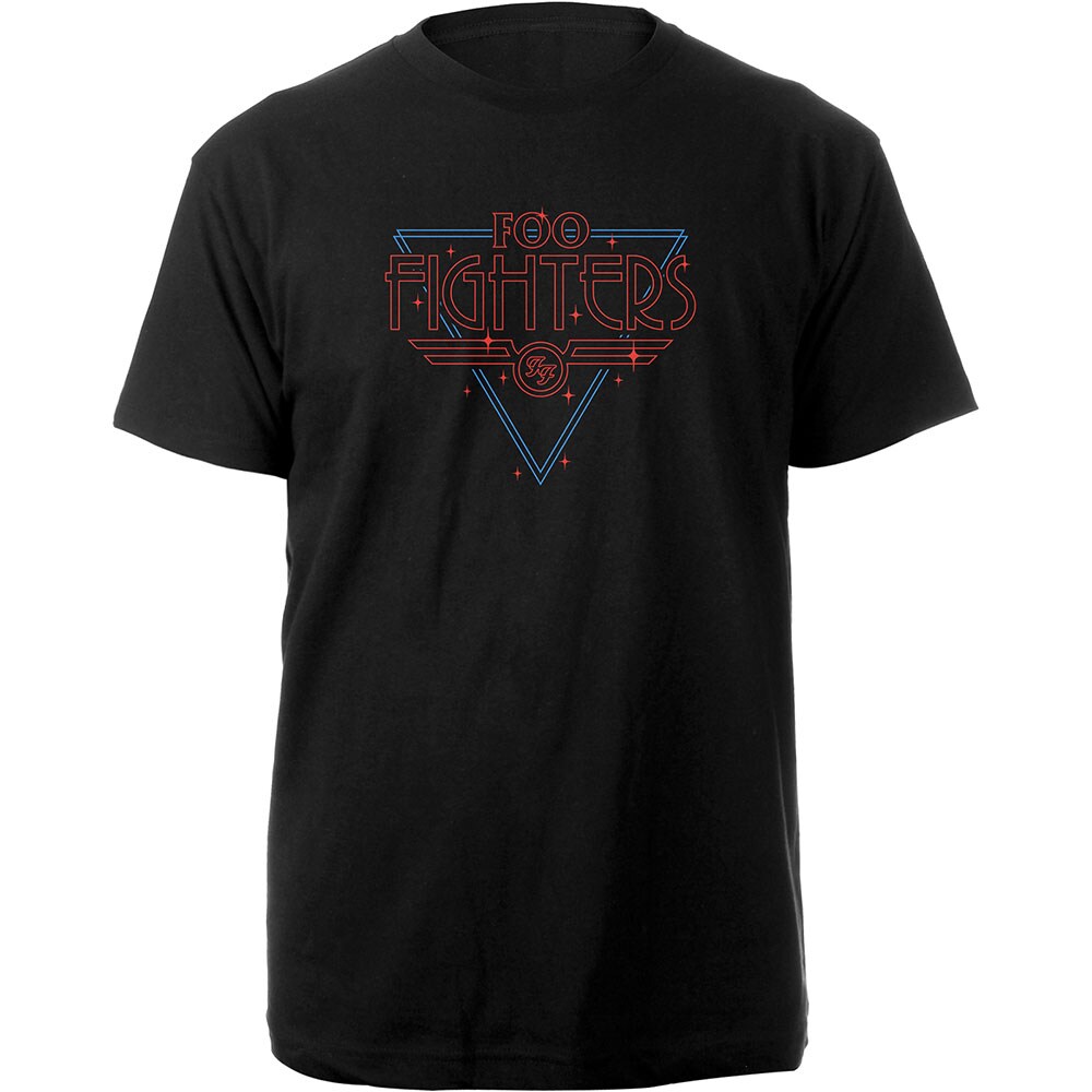 Foo Fighters Unisex T-Shirt: Black Disco Outline (Small)