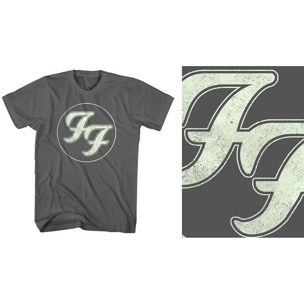 Foo Fighters Unisex T-Shirt: Gold FF Logo (Large)