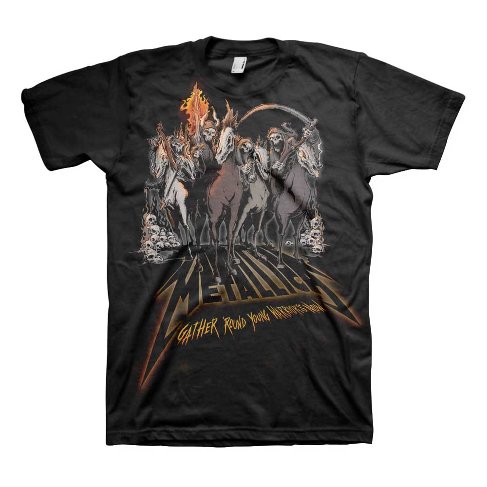 Metallica Unisex T-Shirt: 40th Anniversary Horsemen (Small)