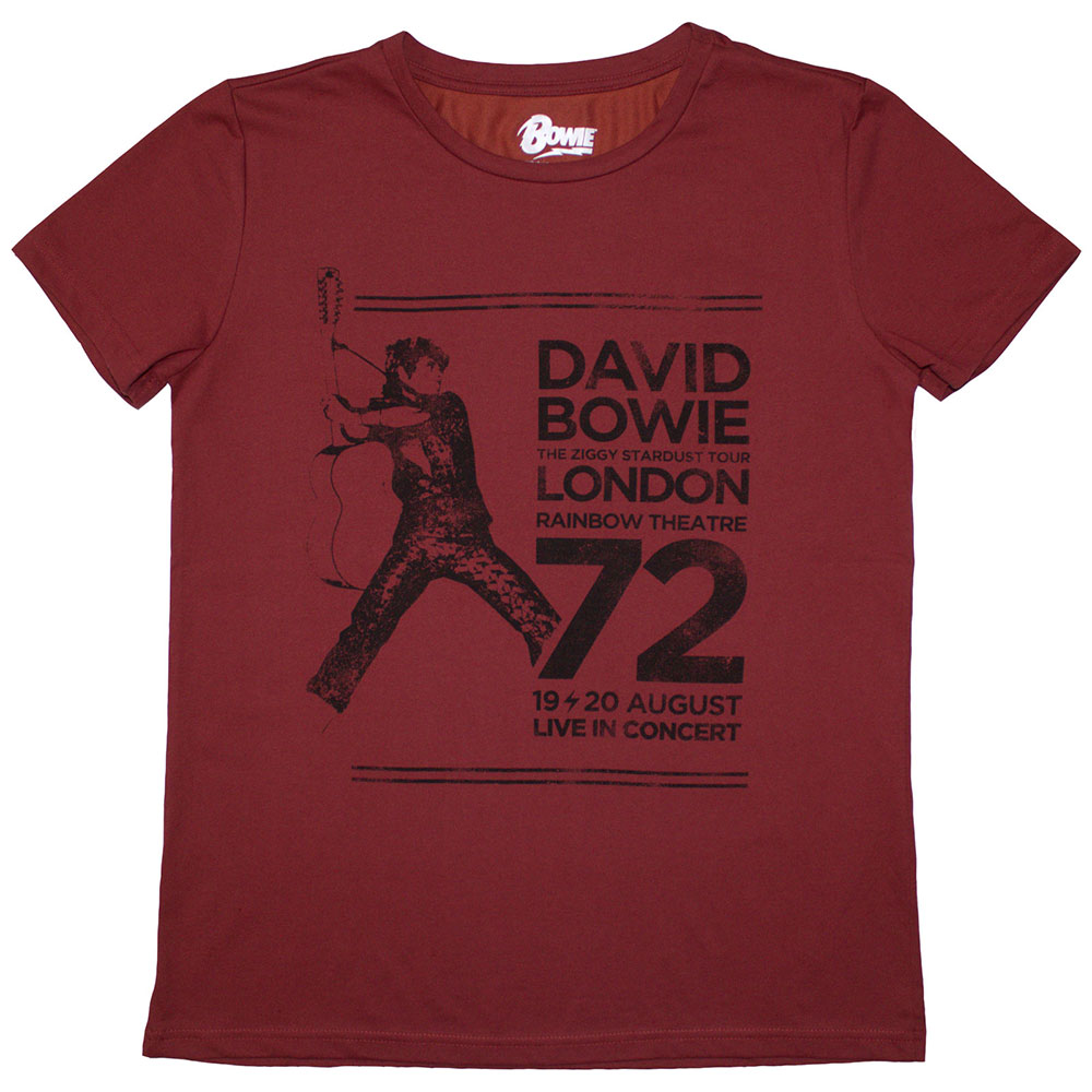 David Bowie Ladies T-Shirt: Rainbow Theatre (X-Large)