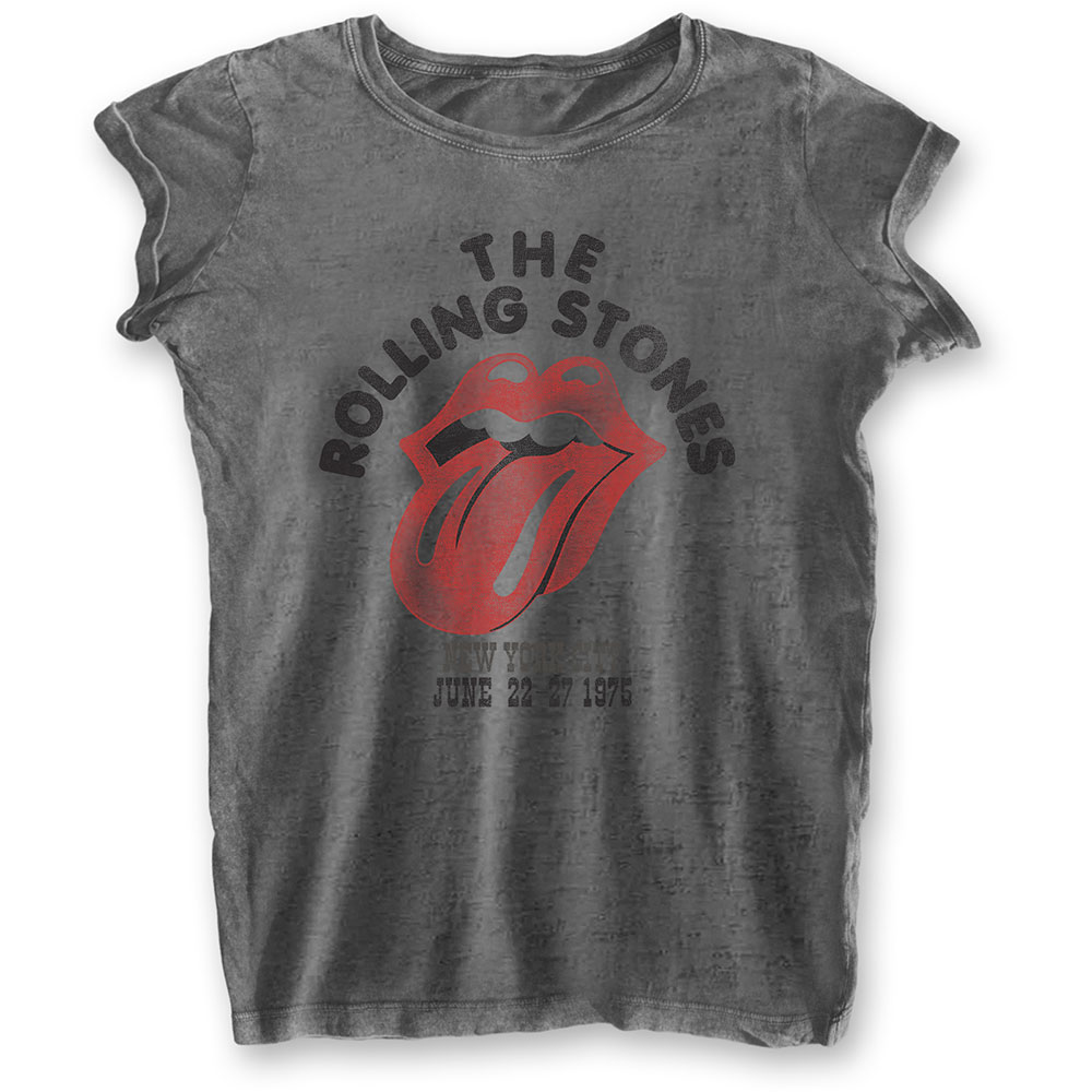 The Rolling Stones Ladies Burn Out T Shirt New York City 75 Large