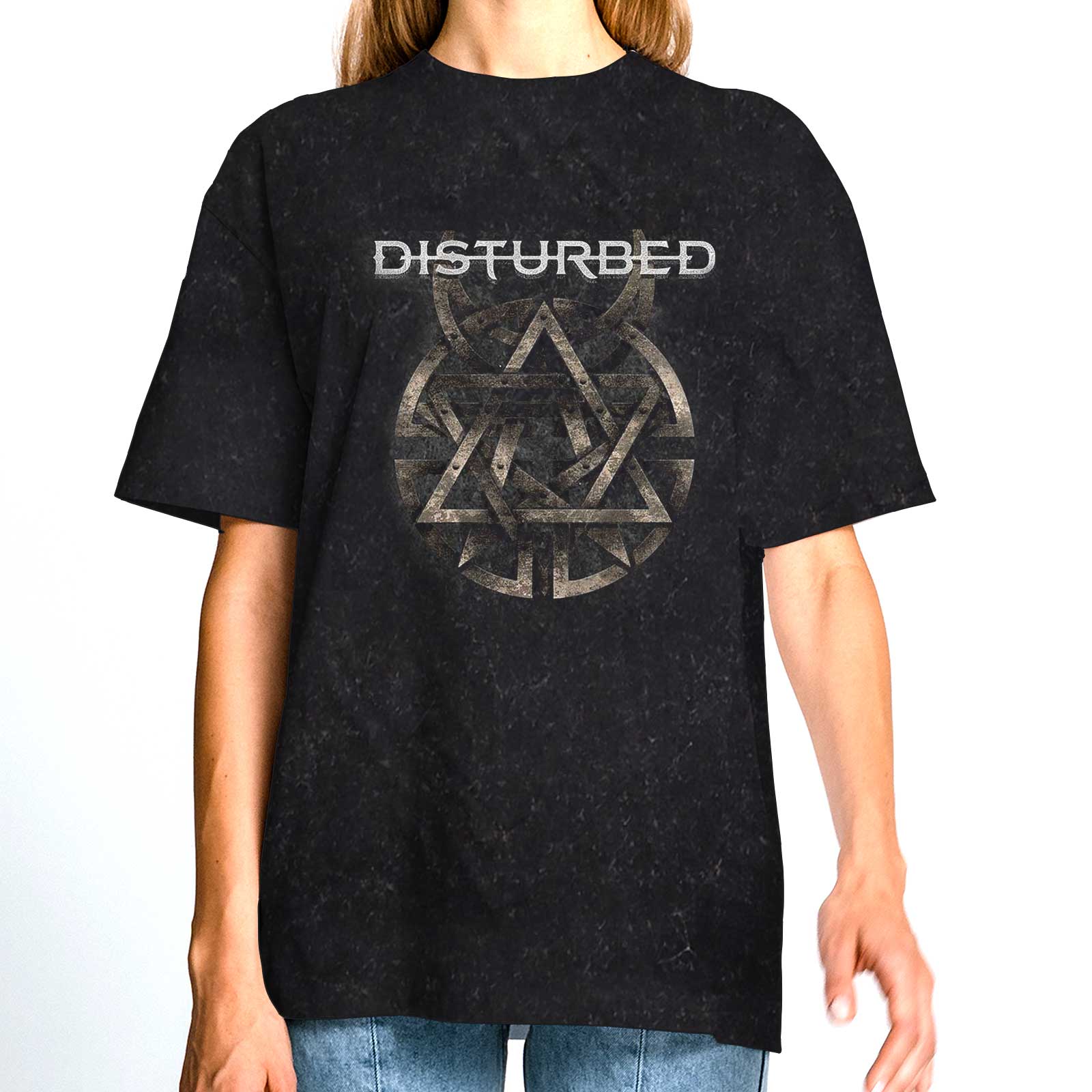Disturbed Unisex T-Shirt: Riveted (Wash Collection) (Small)