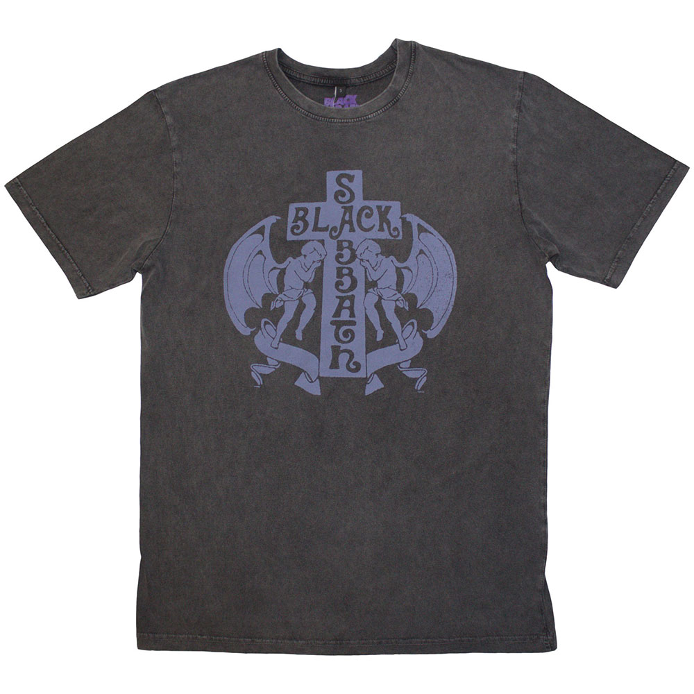 Black Sabbath Unisex Stone Wash T-Shirt: Angels (Small)