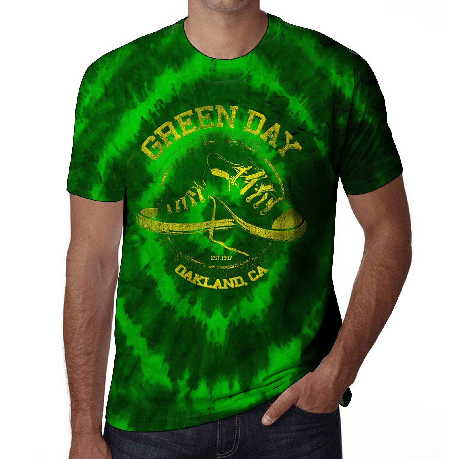 Green Day Unisex T-Shirt: All Stars (Wash Collection) (Small)