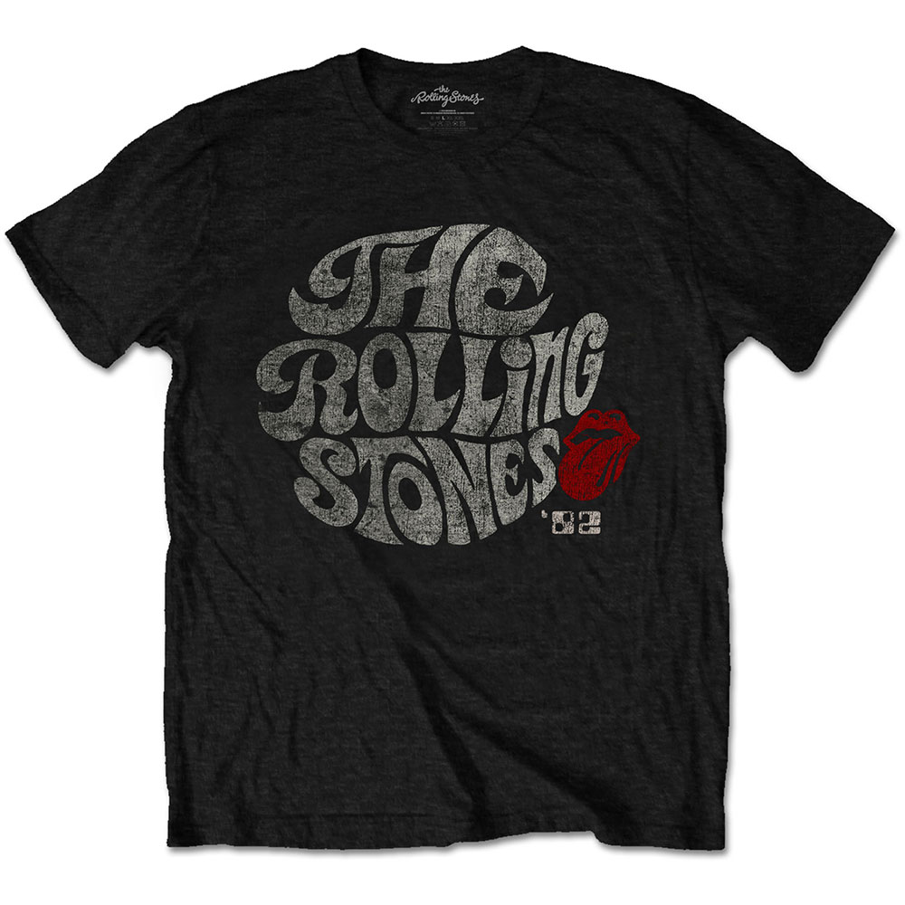 The Rolling Stones Unisex Eco T-Shirt: Swirl Logo '82 (Small)