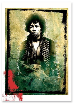 Konsttryck Jimi Hendrix