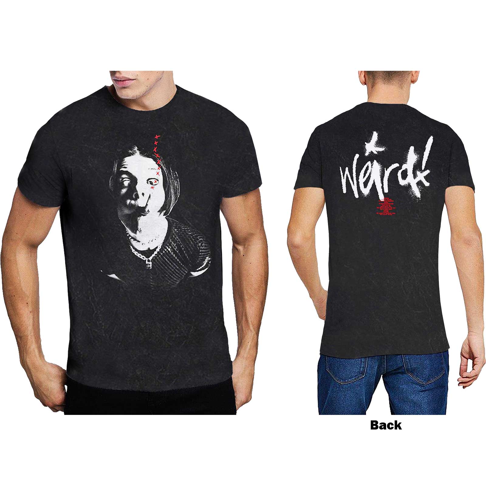 Yungblud Unisex T-Shirt: Weird (Wash Collection & Back Print) (Small)