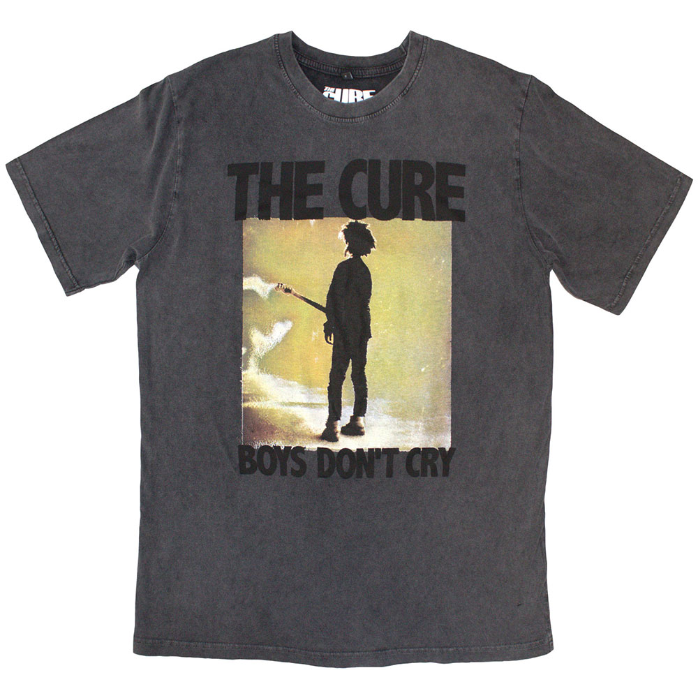 The Cure Unisex Stone Wash T-Shirt: Boys Don't Cry Box (Large)