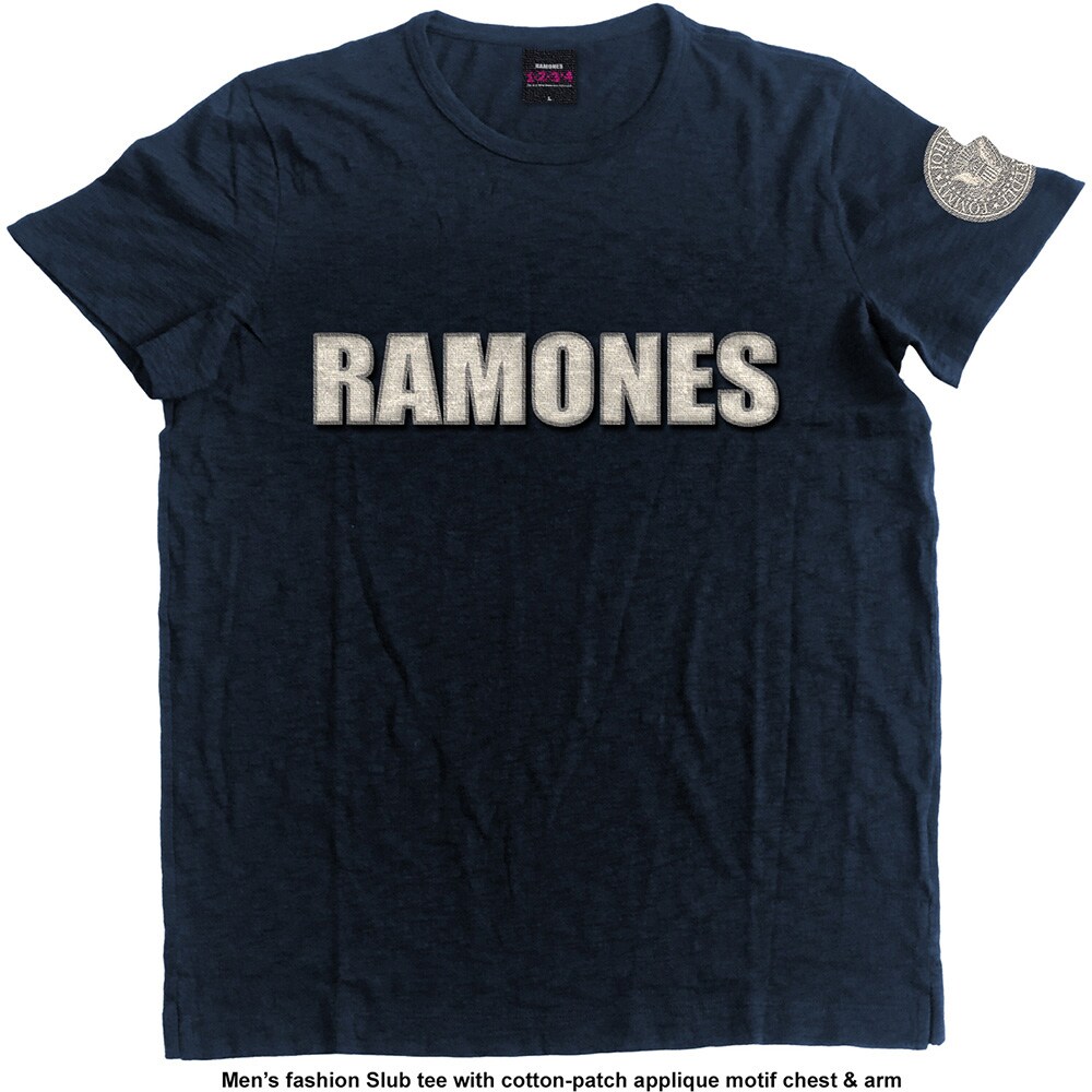 Ramones Unisex Applique T-Shirt: Logo & Presidential Seal (Medium) - 2