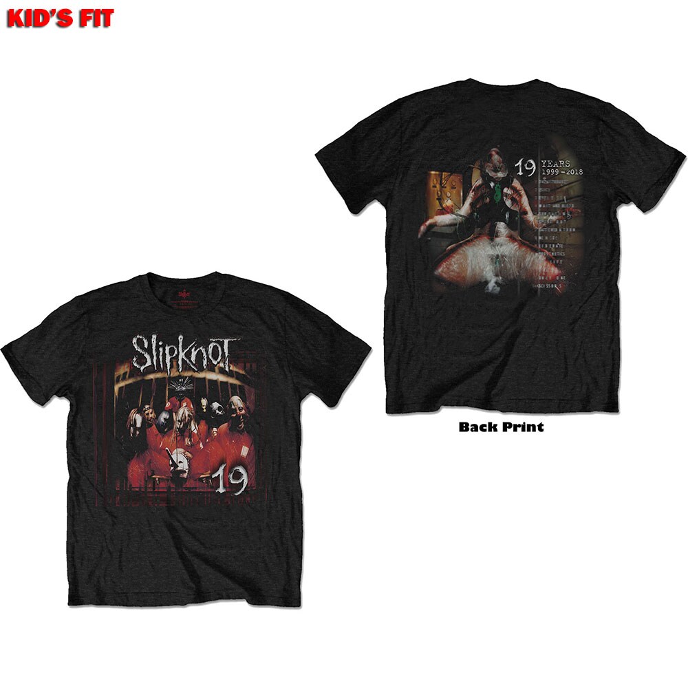 Slipknot Kids T-Shirt: Debut Album - 19 Years (Back Print) (11-12 Years)