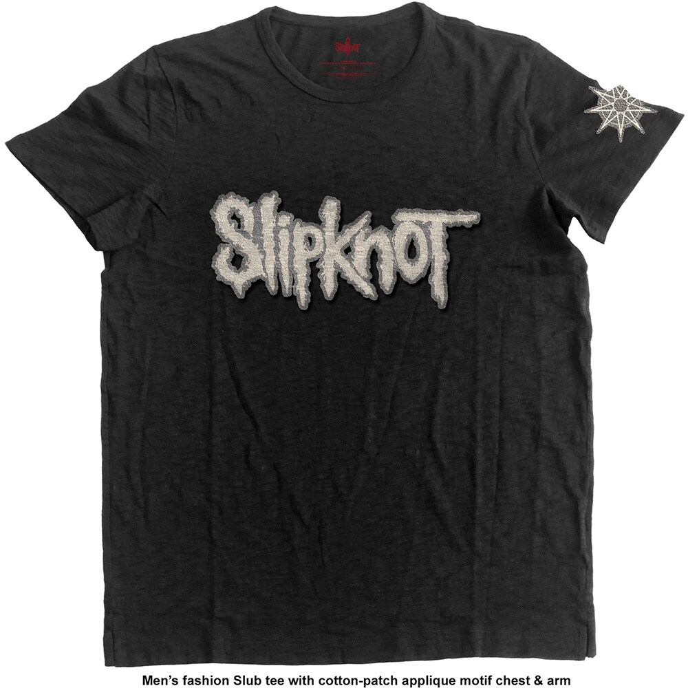 Slipknot Unisex Applique T-Shirt: Logo & Star (Medium) - 2