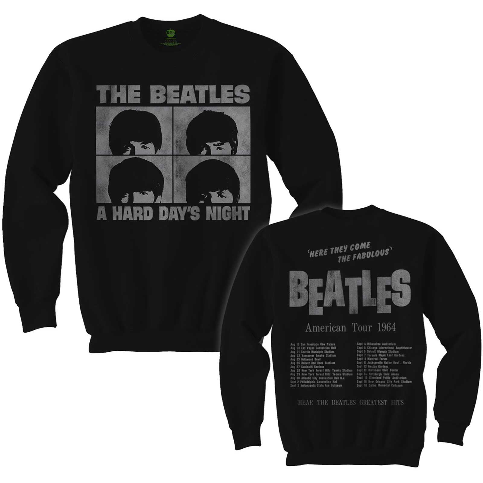 The Beatles Unisex Long Sleeve T-Shirt: Hard Days Night (Back Print) (XX-Large)