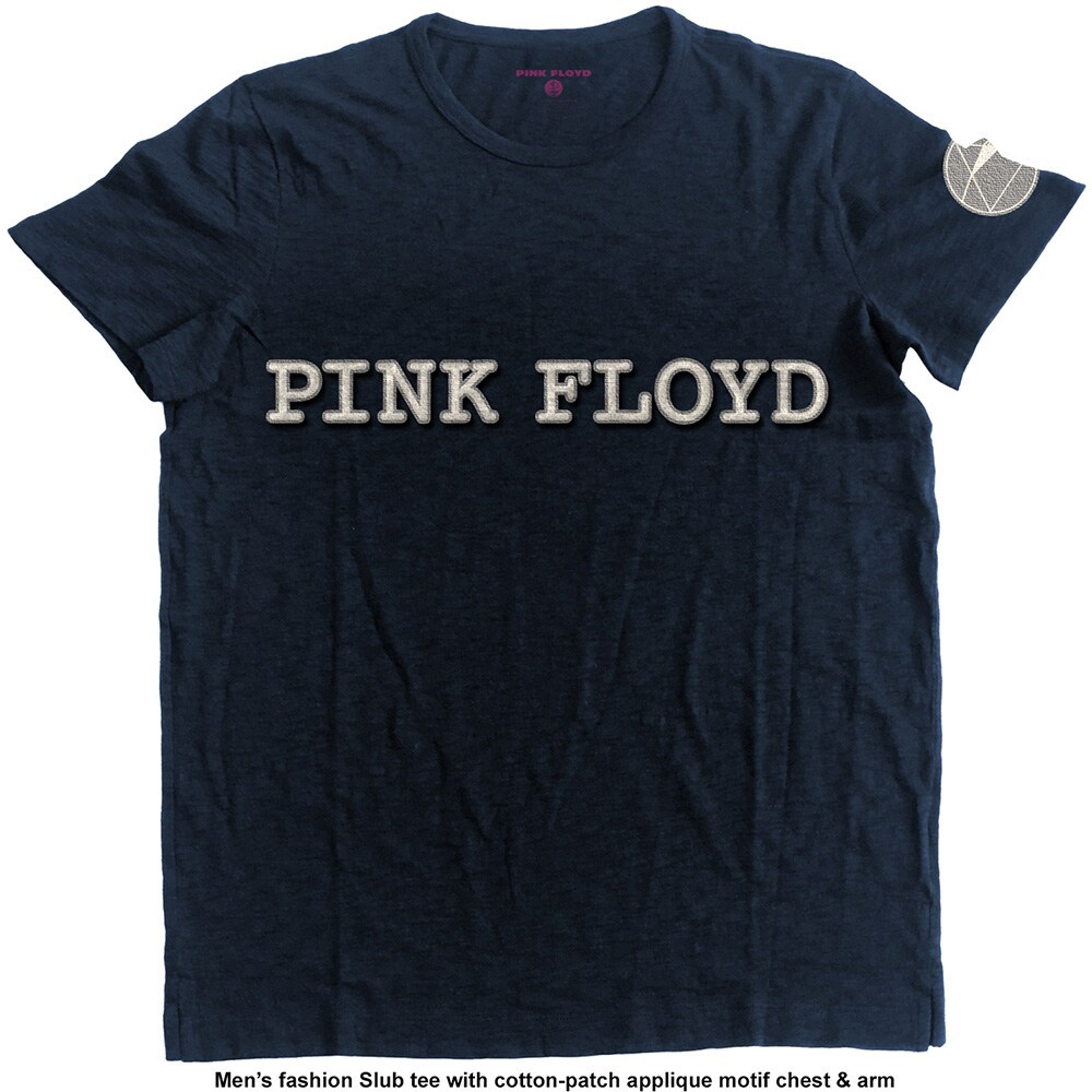 Pink Floyd Unisex Applique T-Shirt: Logo & Prism (Large) - 2