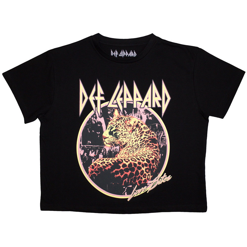 Def Leppard Ladies Crop Top: Love Bites (Medium)