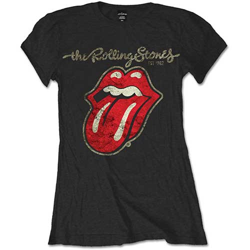 The Rolling Stones Ladies T-Shirt: Plastered Tongue (XX-Large)